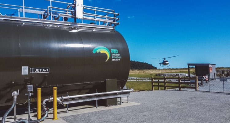 Tank on site at Franz Josef - Fuelchief SuperVault Aviation Fuel Tank